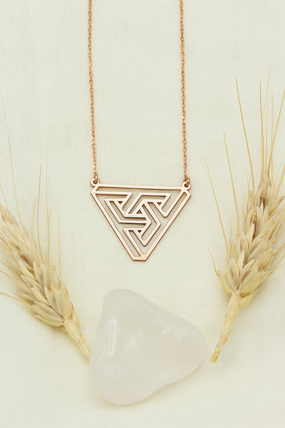 925 Sterling Silver Penrose Triangle Necklace