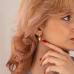 925 Sterling Silver Enamel Playboy Bunny Earring