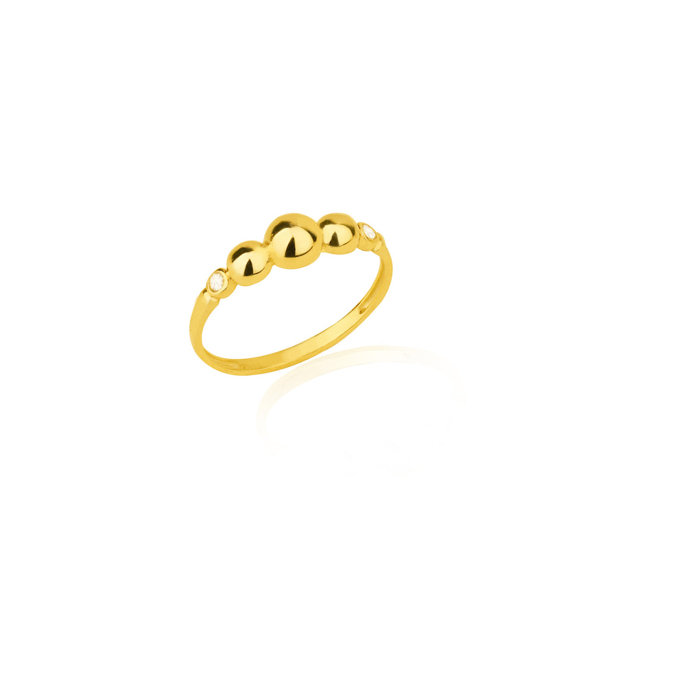 925 Sterling Silver Üç Top Ring Kenari Yanlar Solitaire