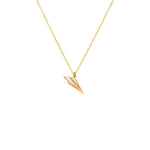 925 Sterling Silver Paper Airplane Necklace