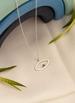 925 Sterling Silver Eye Necklace With Birthstone