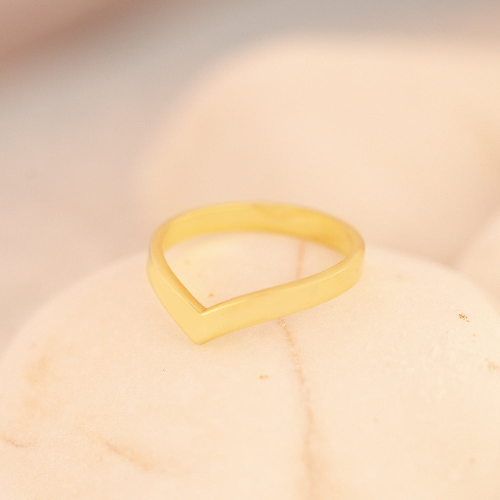 925 Sterling Silver Chevron Ring
