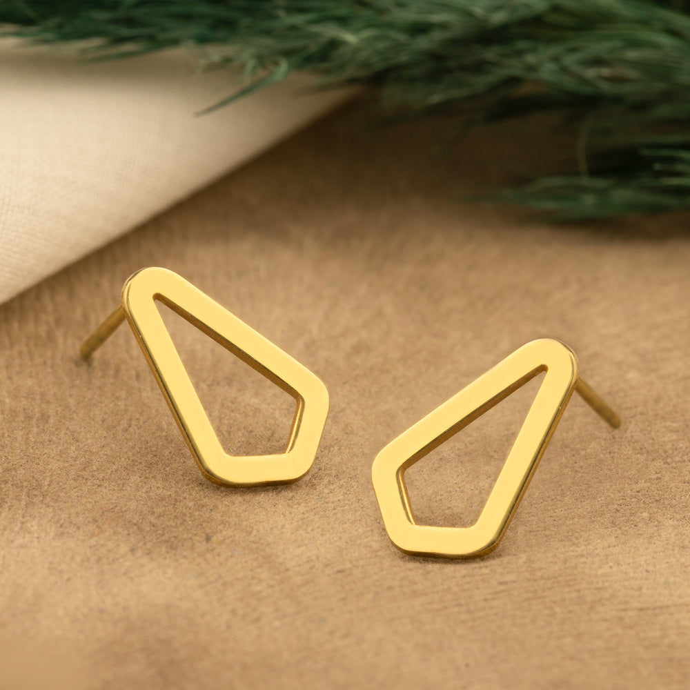 925 Sterling Silver Triangle Earring