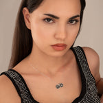 925 Sterling Silver Double Dice Necklace