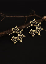 925 Sterling Silver Enamel Spider Web Studs