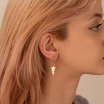 925 Sterling Silver Star Dangle Earrings