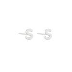 925 Sterling Silver Initials Studs Earrings
