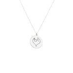 925 Sterling Silver Woman And Dog Necklace