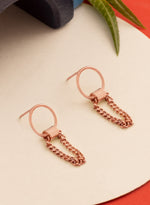 925 Sterling Silver Circle Link Earrings