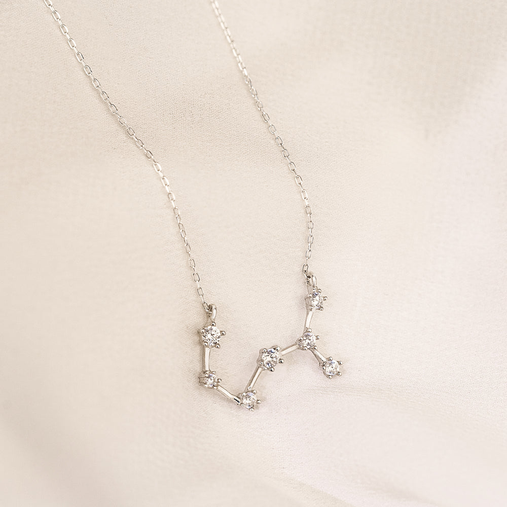 925 Sterling Silver Koç Burcu Star Hari̇tasi Necklace Nsp50031-1