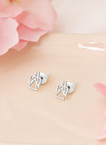 925 Sterling Silver Guardian Angel Studs Earrings