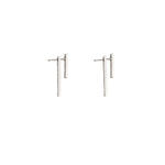 925 Sterling Silver Double Bar Ear Jacket Earrings