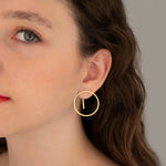925 Sterling Silver Ear Jacket Round Earrings