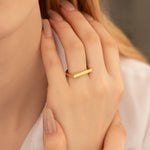 925 Sterling Silver Flat Top Thick Bar Ring