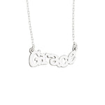 925 Sterling Silver Vavy Name Necklace