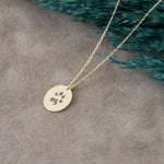 925 Sterling Silver Round Circle Plaka Köpek Pati̇si̇