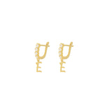 925 Sterling Silver Dangle Initial Earring 96