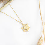 925 Sterling Silver Snowflake Necklace With Birthstones