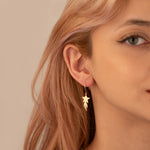 925 Sterling Silver Star Dangle Earrings