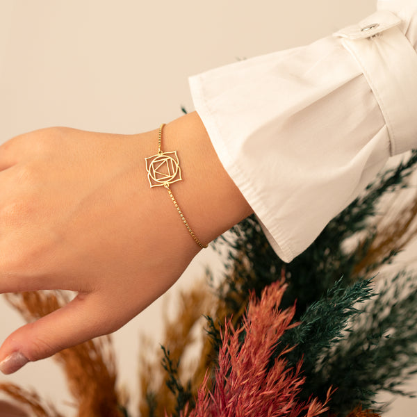 925 Sterling Silver Root Chakra Bracelet