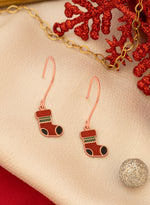 925 Sterling Silver Christmas Stocking Earrings