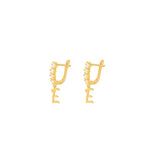 925 Sterling Silver Dangle Initial Earring 96