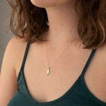 925 Sterling Silver Enamel Diamond And Triangle Necklace,