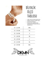 925 Sterling Silver Kenarları Infinity Ortası Square Crystal Pave Bracelet
