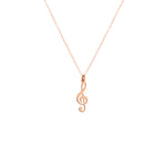 925 Sterling Silver G Clef Necklace