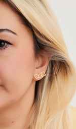 925 Sterling Silver Handmade Circle Triangle Square Studs