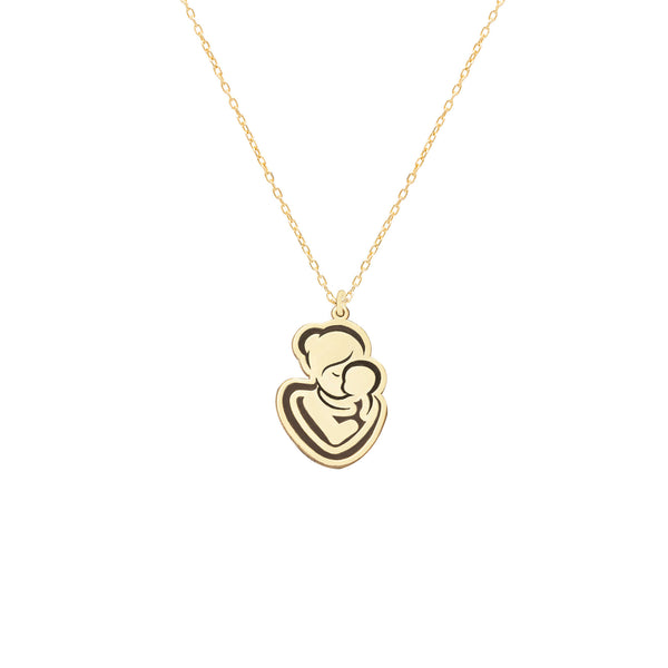 925 Sterling Silver Mother And Child Necklace