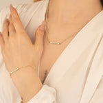 925 Sterling Silver Tag Necklace With Paperclip Chain