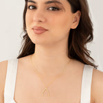 925 Sterling Silver Wishbone Ring Holder Necklace