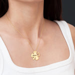 925 Sterling Silver Custom Four Leaf Clover Necklace