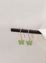 925 Sterling Silver Enamel Butterfly Earring