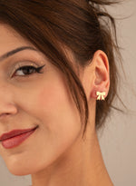 925 Sterling Silver Ribbon Earrings