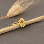 925 Sterling Silver Birth Flower Ring