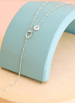 925 Sterling Silver Intermittent Bead Chain Necklace With Heart