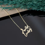 925 Sterling Silver Two Name Necklace With Heart