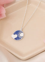 925 Sterling Silver Sun And Love Necklace