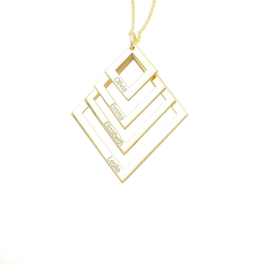 925 Sterling Silver Personalized Family Necklace