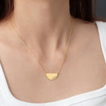 925 Sterling Silver Half Circle Necklace