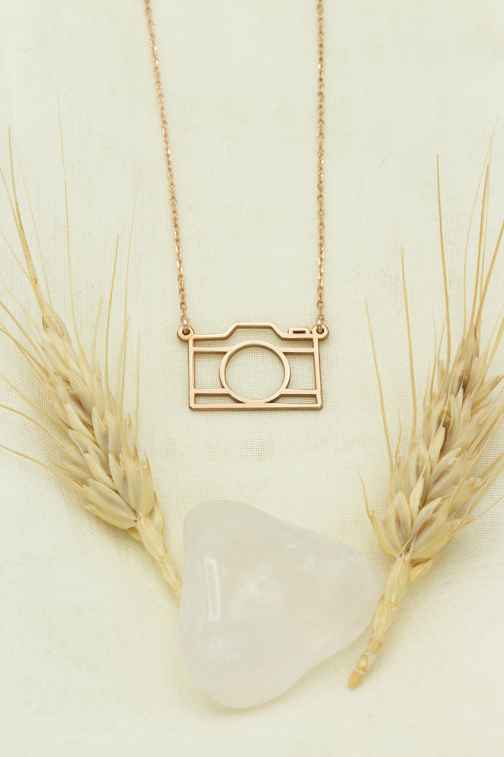 925 Sterling Silver Origami Camera Necklace