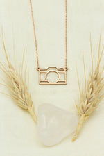 925 Sterling Silver Origami Camera Necklace
