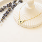 925 Sterling Silver Heart With Initial Necklace