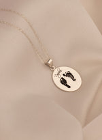 925 Sterling Silver Footprint Necklace