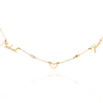 925 Sterling Silver Personalized Two Name Necklace With Heart