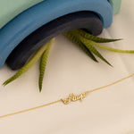 925 Sterling Silver Custom Name Anklet Bracelet