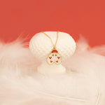 925 Sterling Silver Ladybug Enamel Necklace