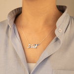 925 Sterling Silver Enamel Hand-Painted Anka Kuşu İsim Necklace